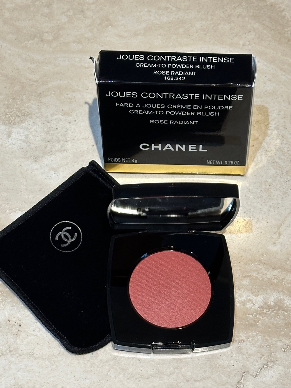 CHANEL JOUES CONTRASTE INTENSE Cream-to-Powder Blush - Rose Radiant